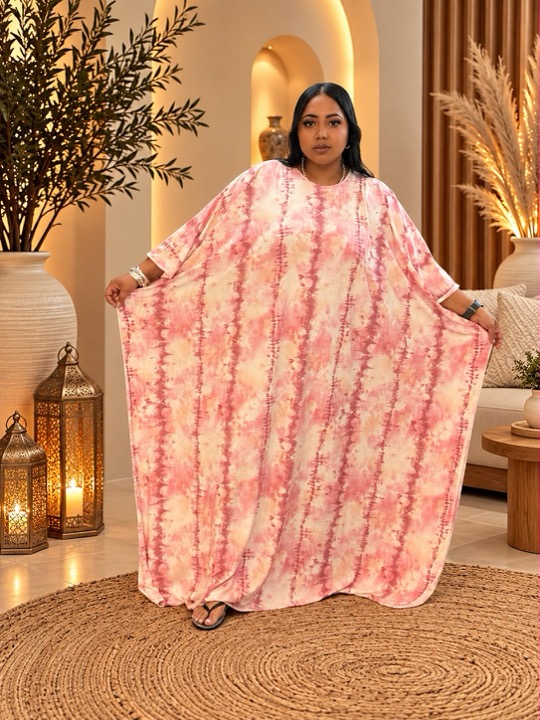 Kaftan in Pink Tie-Dye, modest clothing by RCL by Rieffs, Cape Town