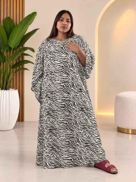 Printed Maxi Dress in Zebra, modest clothing by RCL by Rieffs, Cape Town
